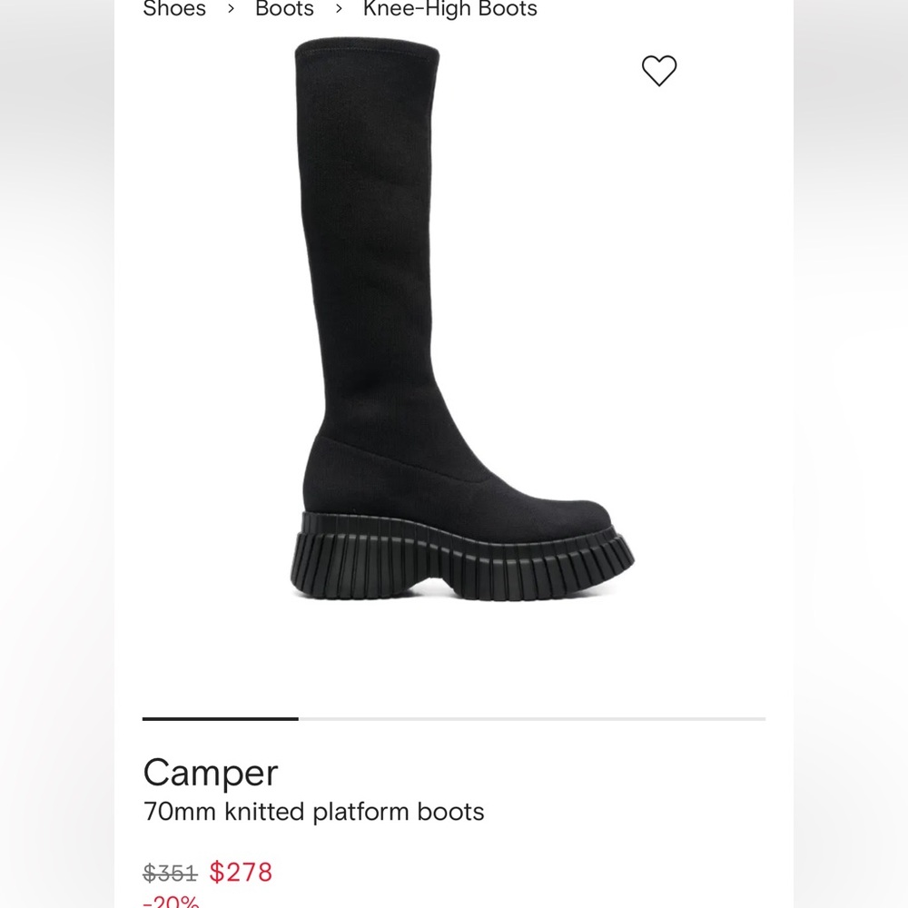 Rare Camper BCN Knee-High Platform Knit Boots